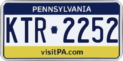 PA license plate KTR2252