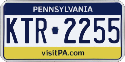 PA license plate KTR2255