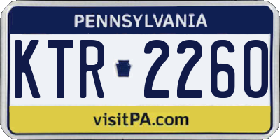 PA license plate KTR2260