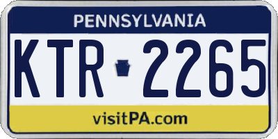 PA license plate KTR2265
