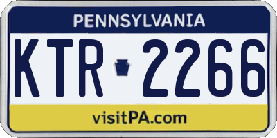 PA license plate KTR2266