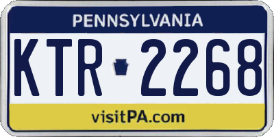 PA license plate KTR2268