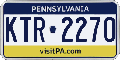 PA license plate KTR2270