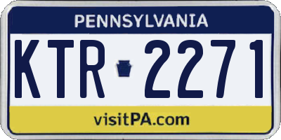 PA license plate KTR2271