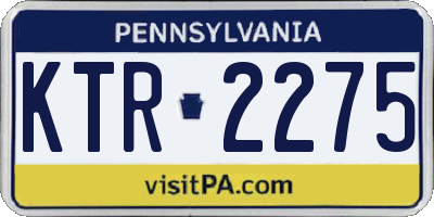 PA license plate KTR2275