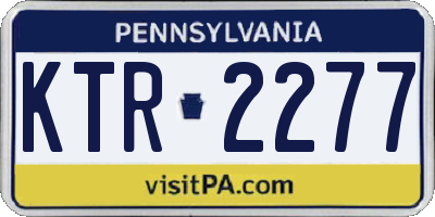 PA license plate KTR2277