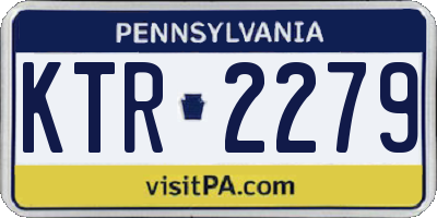 PA license plate KTR2279