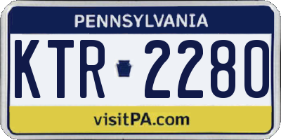 PA license plate KTR2280