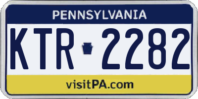 PA license plate KTR2282