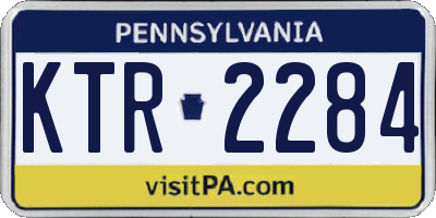 PA license plate KTR2284