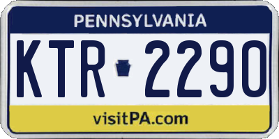PA license plate KTR2290