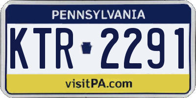 PA license plate KTR2291