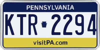 PA license plate KTR2294