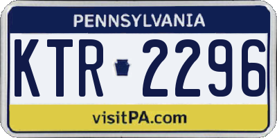 PA license plate KTR2296