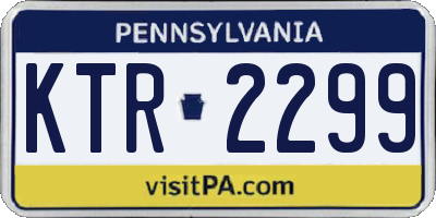 PA license plate KTR2299