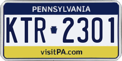 PA license plate KTR2301