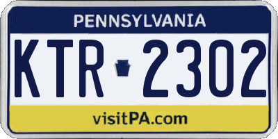 PA license plate KTR2302