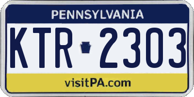 PA license plate KTR2303