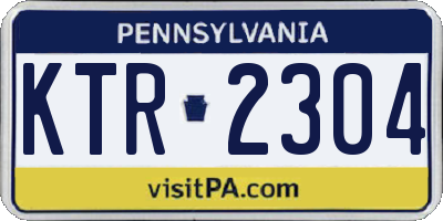 PA license plate KTR2304
