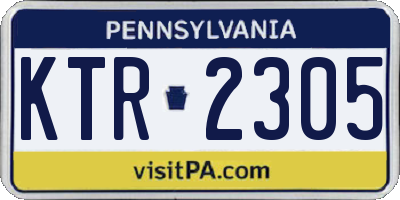 PA license plate KTR2305
