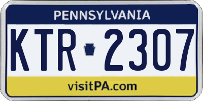 PA license plate KTR2307