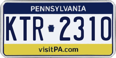 PA license plate KTR2310