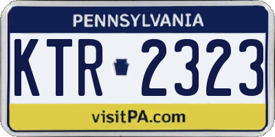 PA license plate KTR2323