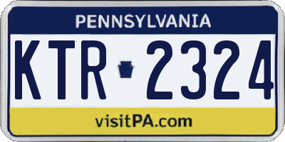 PA license plate KTR2324