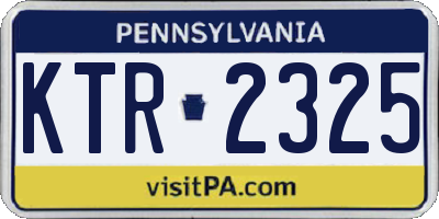 PA license plate KTR2325