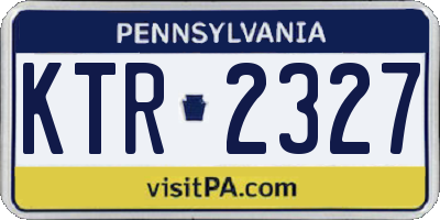 PA license plate KTR2327