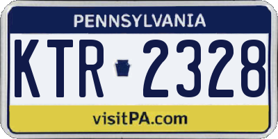 PA license plate KTR2328