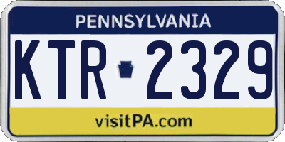 PA license plate KTR2329