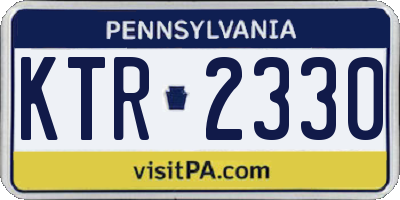 PA license plate KTR2330