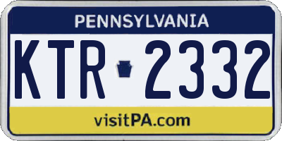 PA license plate KTR2332