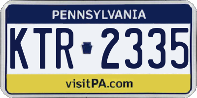 PA license plate KTR2335