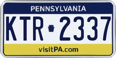 PA license plate KTR2337