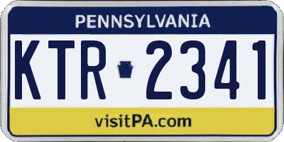 PA license plate KTR2341