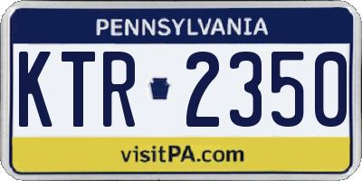 PA license plate KTR2350