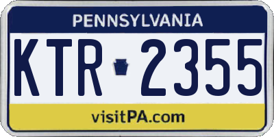 PA license plate KTR2355