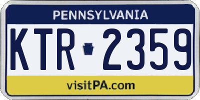 PA license plate KTR2359