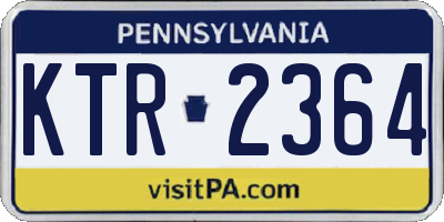 PA license plate KTR2364