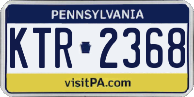 PA license plate KTR2368