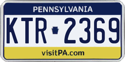 PA license plate KTR2369