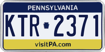 PA license plate KTR2371
