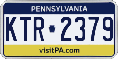 PA license plate KTR2379