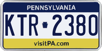 PA license plate KTR2380