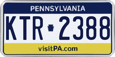 PA license plate KTR2388