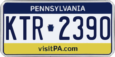 PA license plate KTR2390