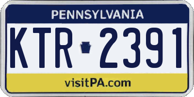 PA license plate KTR2391