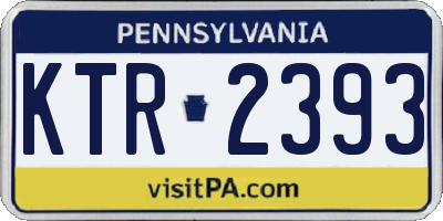 PA license plate KTR2393